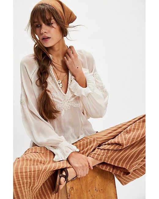 Bali Brown Dragon Lily Blouse