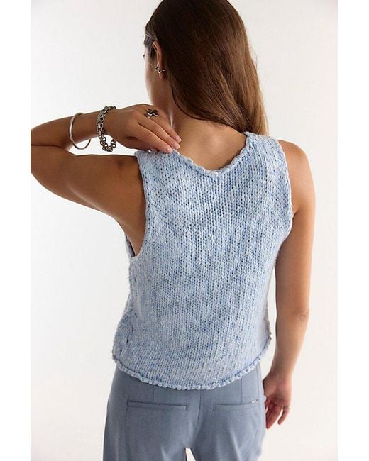 Free People Blue Opal Knit Tank Top