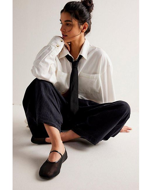 Free People Blue Cool Harbor Wide-leg Trousers