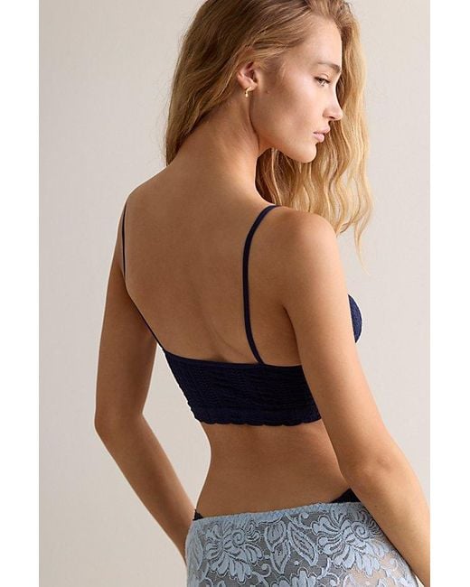 Intimately By Free People Blue Heirloom Seamless Bralette By
