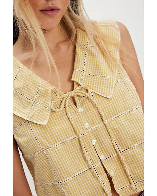 Free People Blue Waiting For Me Top