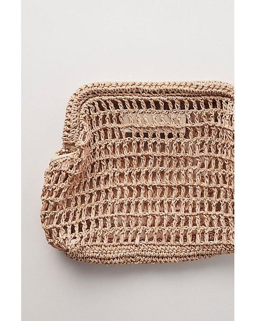 Free People Green Sand Bound Clutch
