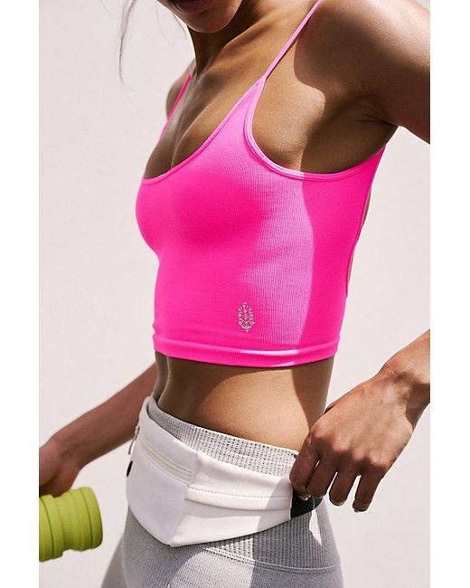 Fp Movement Pink Tighten Up Low-Back Tank