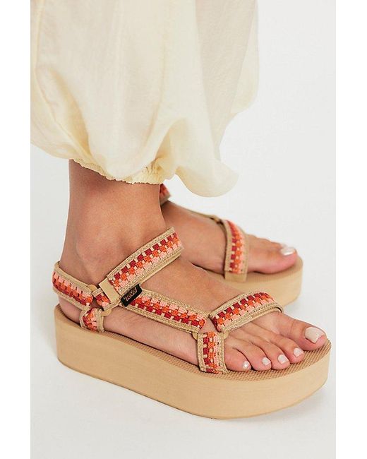 Teva Multicolor Flatform Universal Crochet Sandals