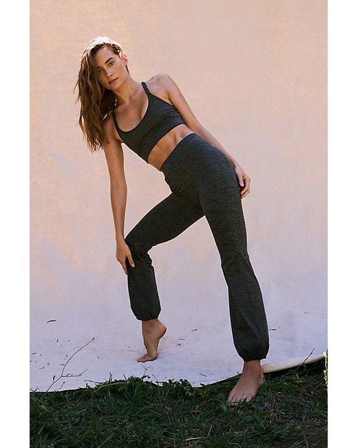 Free People Pink Let's Bounce Heathered Pants