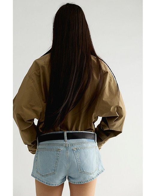 Re/done Brown Denim Micro Shorts