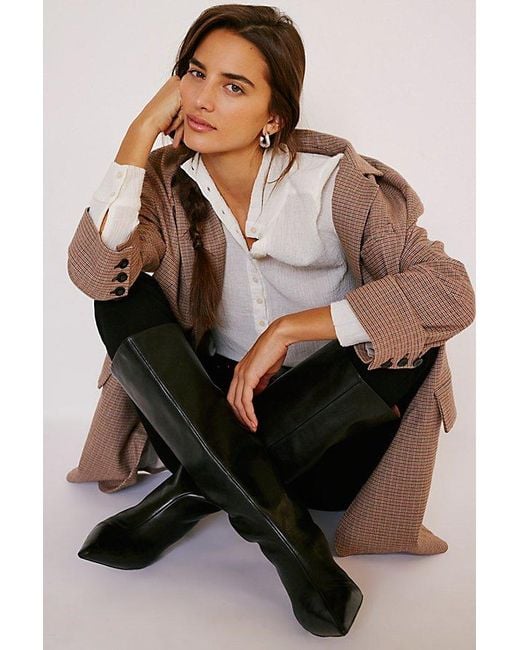 Free People Brown Kiki Kitten Heel Boots