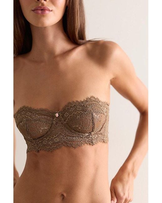 Intimately By Free People Brown Sweet Escapes Balconette Underwire Bra By