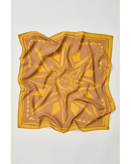 Soleil Soleil Metallic Surya Silk Scarf