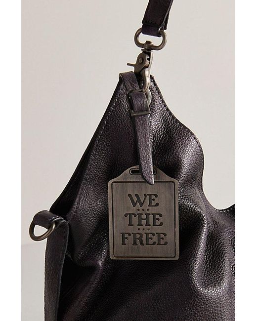 Free People Natural Sabine Slouchy Bag At Free People In Washed Black