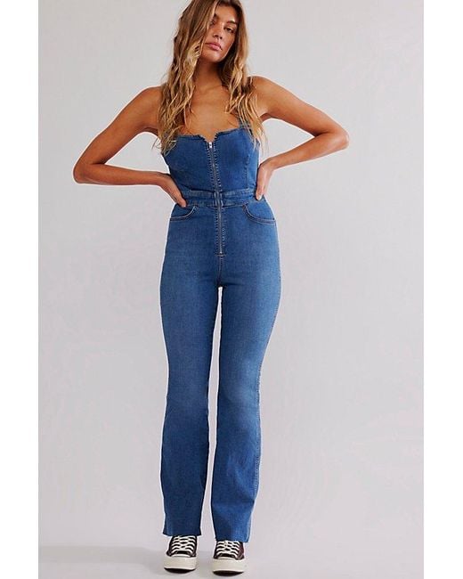 Free People Blue Crvy 2nd Ave One Piece