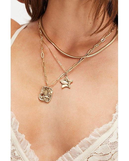 Free People Natural Oversized Coin Necklace