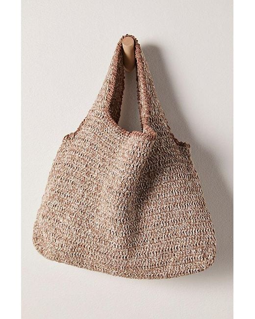 Free People Brown Got Me In Stitches Tote