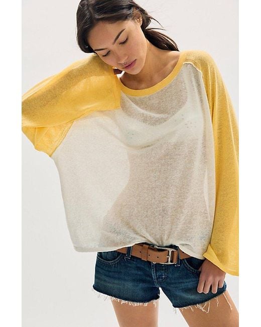 Free People Multicolor Go Team Fine Gauge Sweater