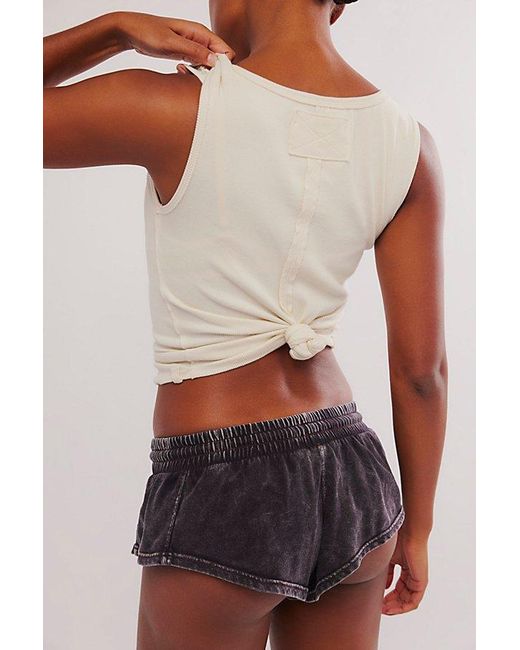 Free People Brown Cool About It Micro Shorts
