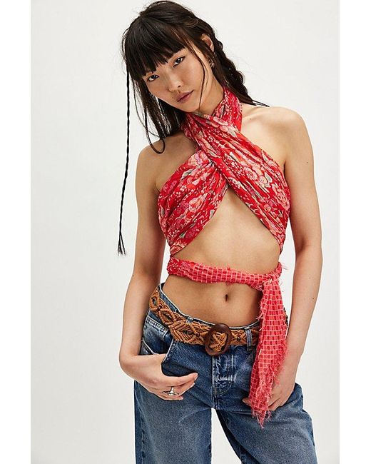 Spell Red Full Bloom Travel Scarf