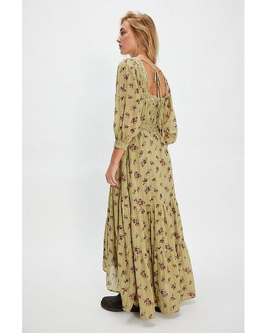 Free People Morning Meadows Long-Sleeve Maxi Dress in White | Lyst