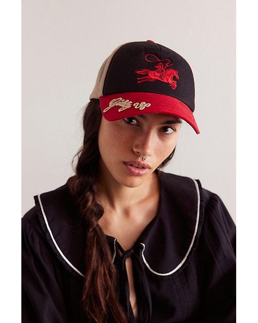 Urban Outfitters Red Giddy Up Trucker Hat