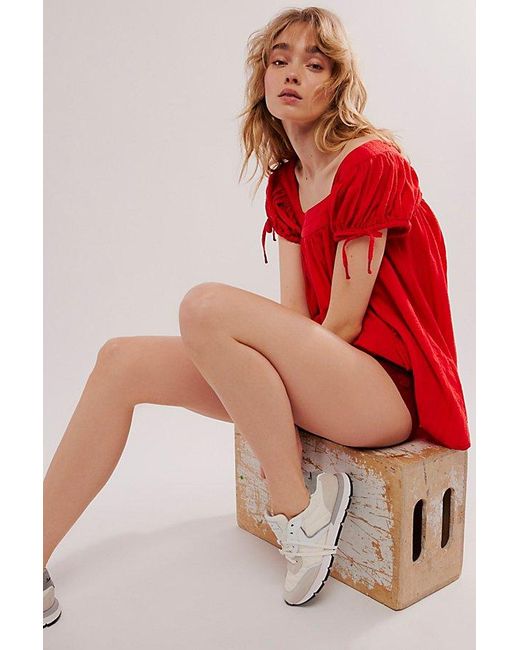 Free People Red Summer Camp Tunic