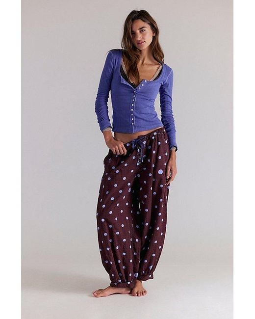 Free People Blue On Repeat Pyjama Trousers
