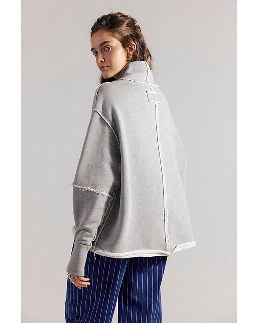 Free People Gray Anna Turtleneck