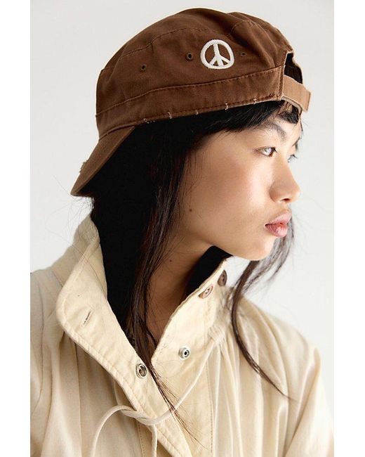 Free People Brown Amour Inc Workwear Cadet Cap