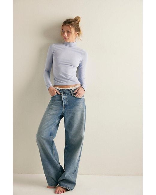 Intimately By Free People Gray So Soft Seamless Modal Mock Neck By