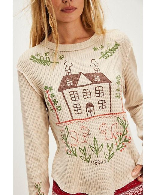 Free People Natural We The Free Blissful Layering Tee