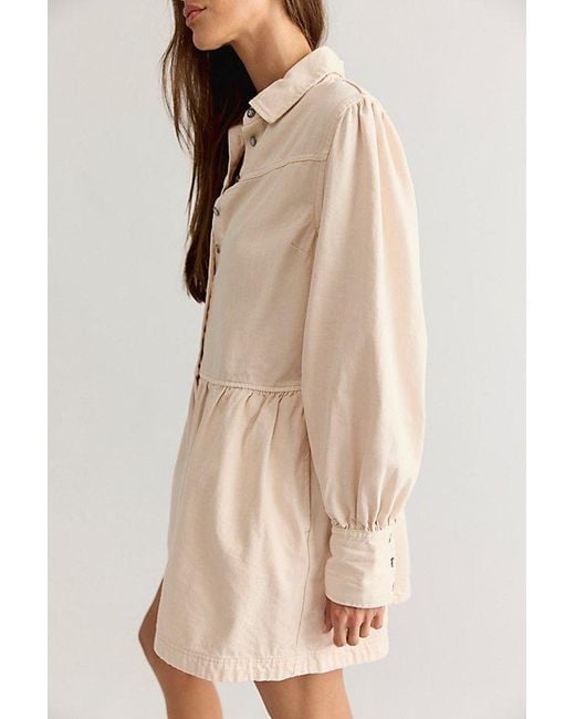 Free People Natural Marris Denim Mini Dress