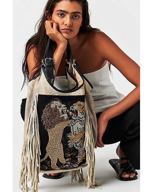 Free People Multicolor Eye Of The Tiger Tote Bag
