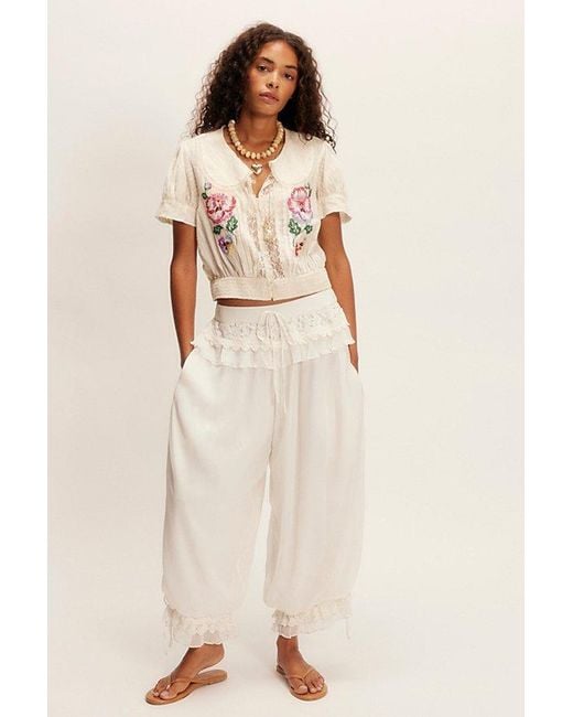Free People Natural Vintage Whimsy Blouse