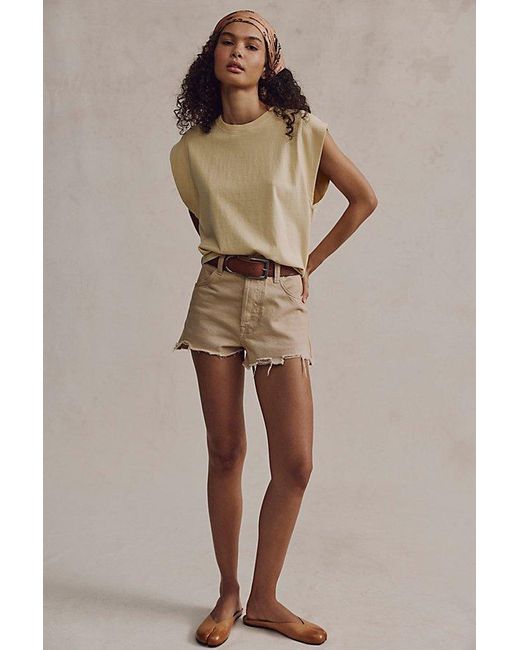 Free People Brown Atlas Muscle Tee