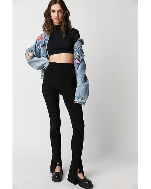 Norma Kamali Blue Spat Leggings At Free People In Black, Size: Small