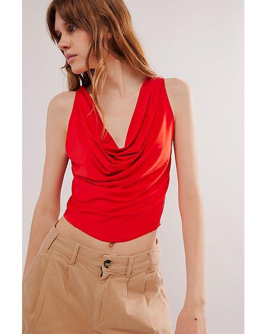 Intimately By Free People Red City Nights Tuck In Top