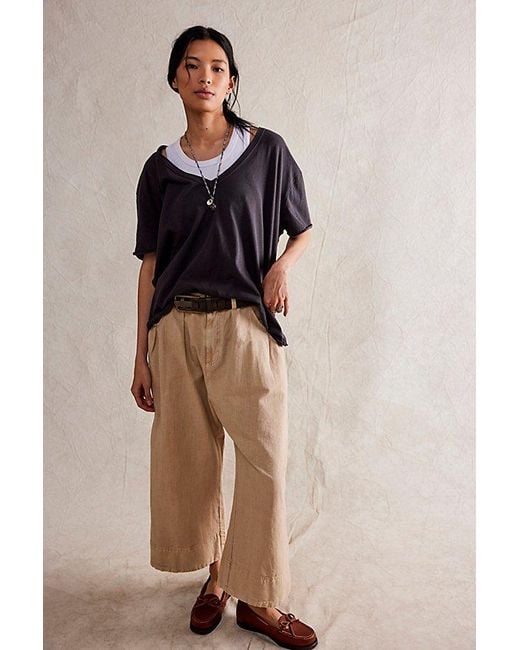 Free People Black Nina V-neck Tee