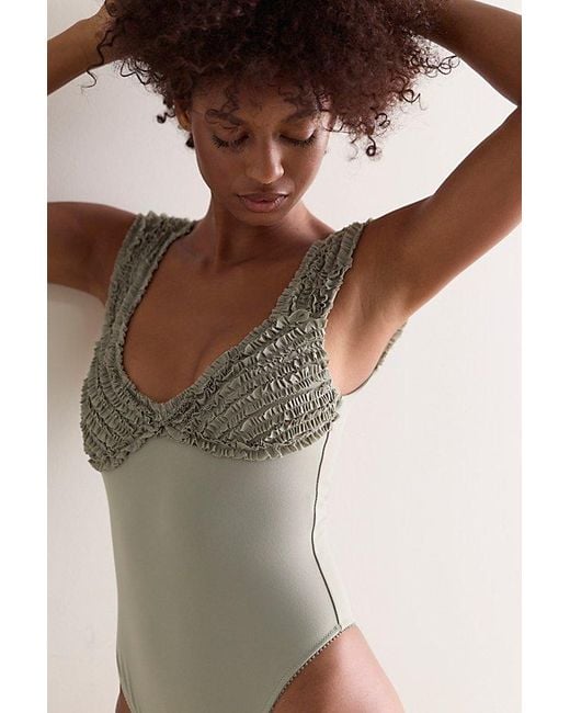Intimately By Free People Brown Party Favor Bodysuit By