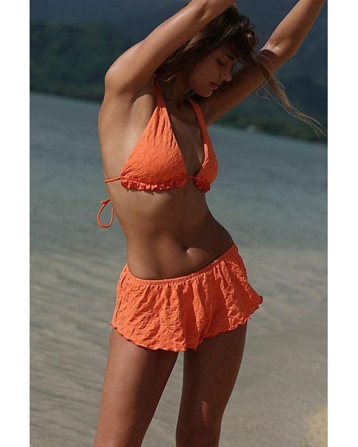 free-est Gray Alma Flutter Bikini Bottoms