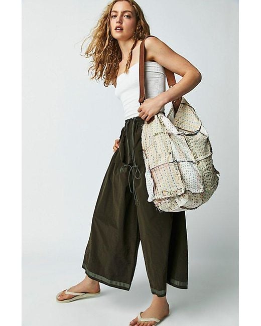 Free People White Kaleidoscope Patch Tote Bag