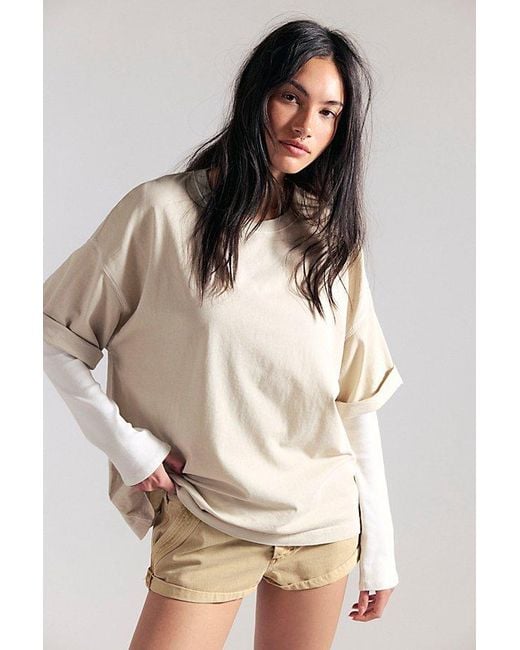 Free People Multicolor Perfect Oversized Tee