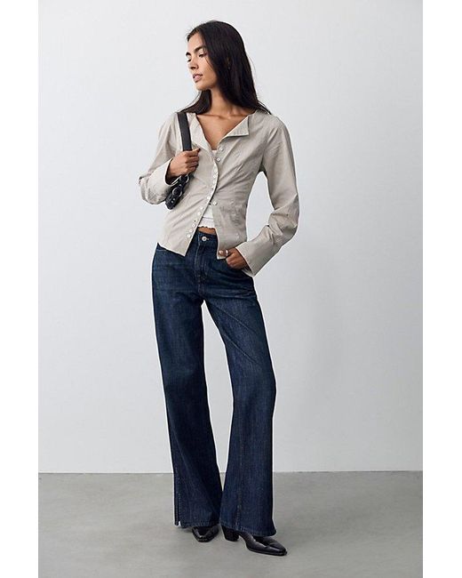 Free People Multicolor Madison Button Down Top