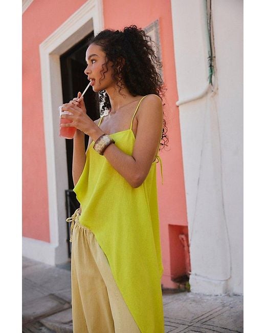 free-est Yellow Delia Top By