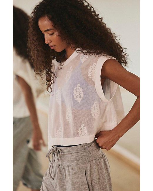 Fp Movement Black My Time Lace Tee