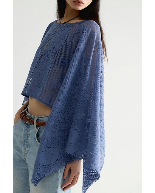 Free People Blue Elsa Poncho