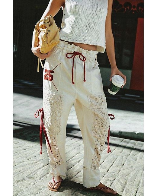 Free People Natural Rockaway Pull-On Craft Pants