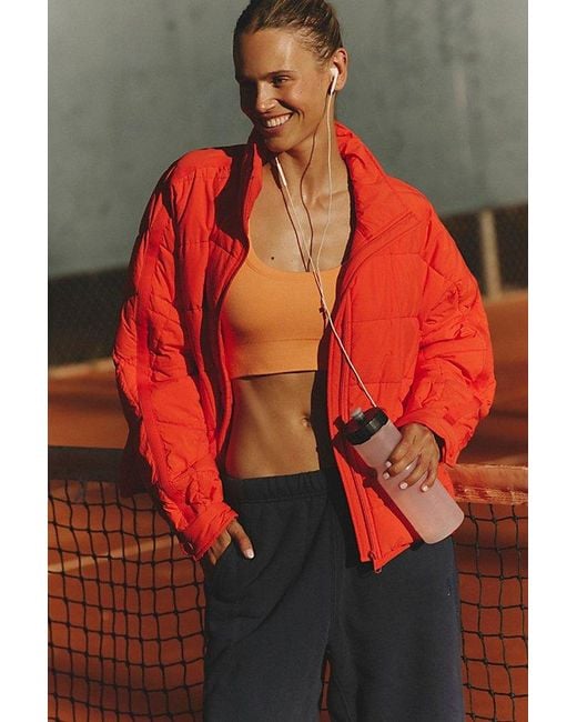 Fp Movement Red Pippa Packable Puffer Jacket