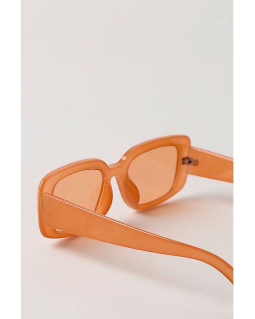 Free People Green Frankie Rectangle Sunglasses