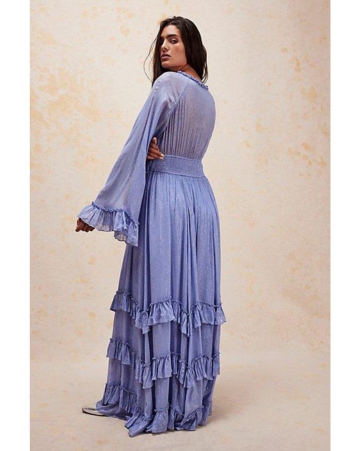 Free People Purple Seraphina Maxi Dress At In Electric Blue, Size: Xs