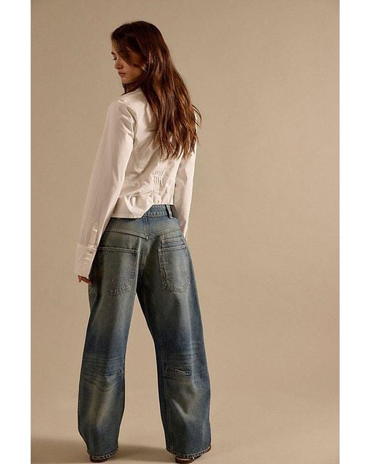 Free People Natural Minimalist Moxie Barrel Jeans