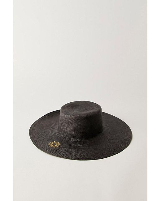 Van Palma Black Solveig Jr Straw Hat