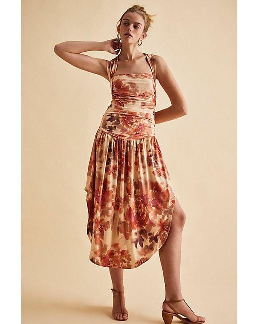 Free People Raylon Midi in Orange | Lyst